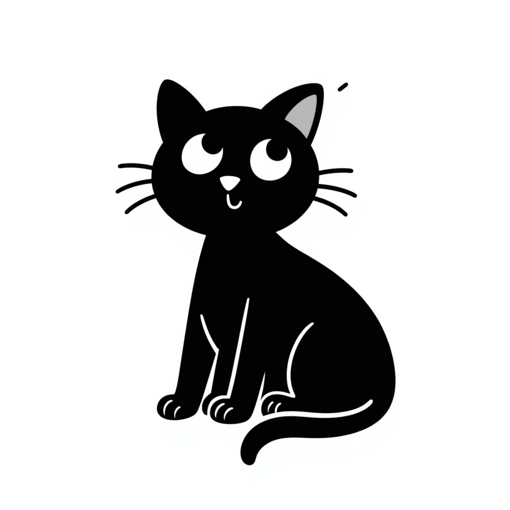 simple cat drawing emoji
