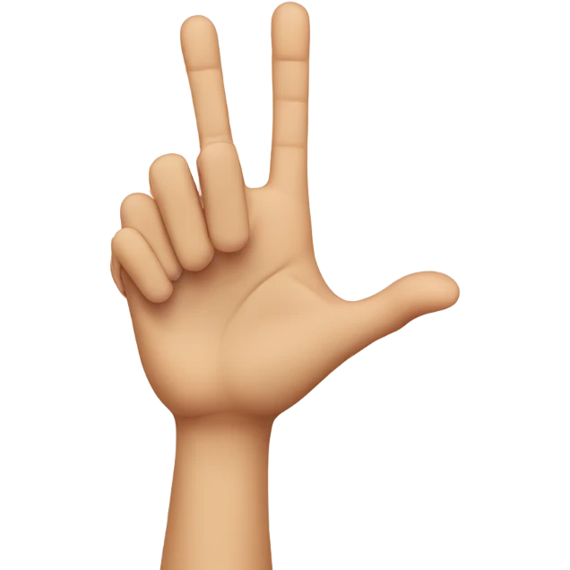 hand holding up four fingers  emoji