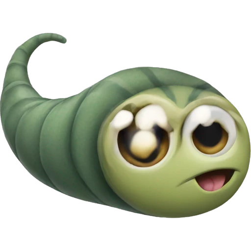 a slug with cat face emoji