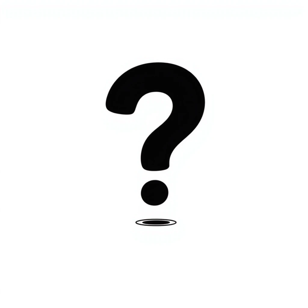 hand-drawn question mark inside a speech bubble emoji
