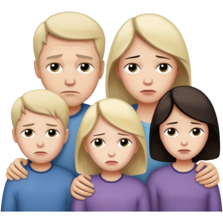 familia triste emoji