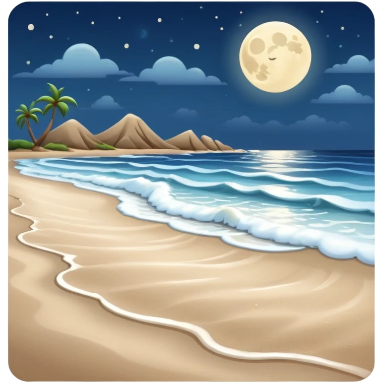 Moonlight on the beach emoji