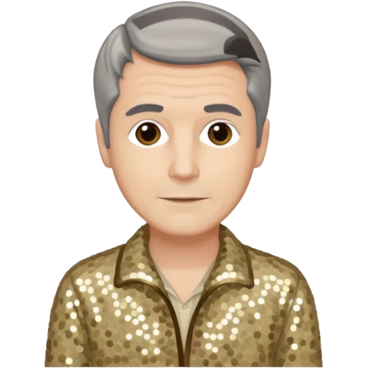 Jeremy Slate, Actor (1926-2006) with gray-brown hair, beige sequin outfit emoji