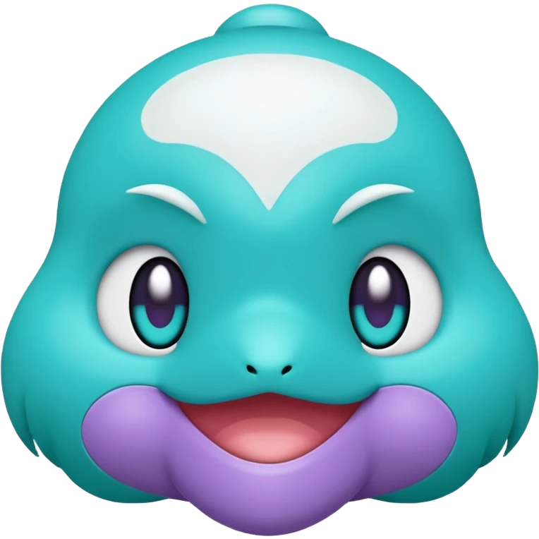 Rappidash pokemon white teal purple emoji