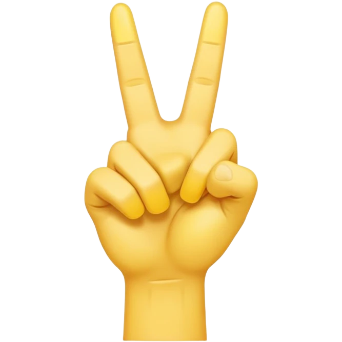 yellow hand. pointer and middle finger crossed  emoji