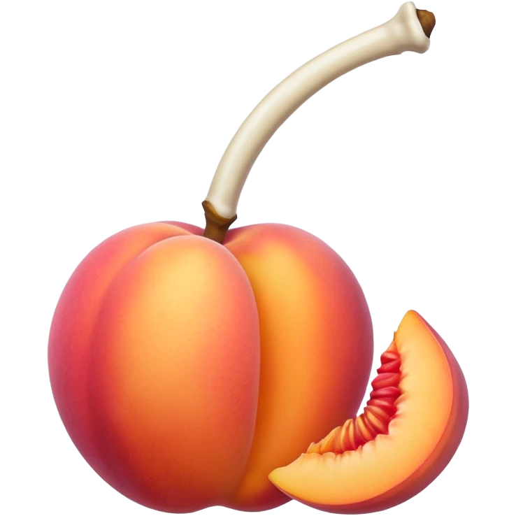 Bone and peach  emoji