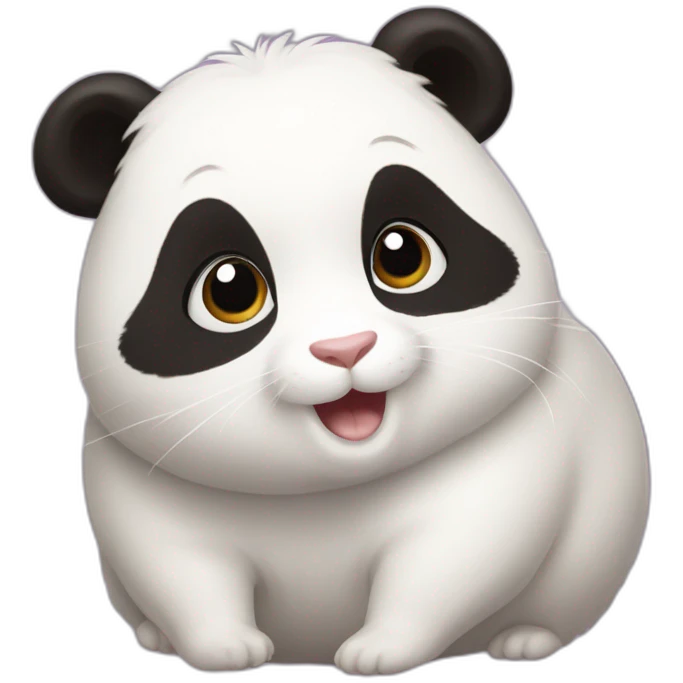 Panda roux sur hamster emoji