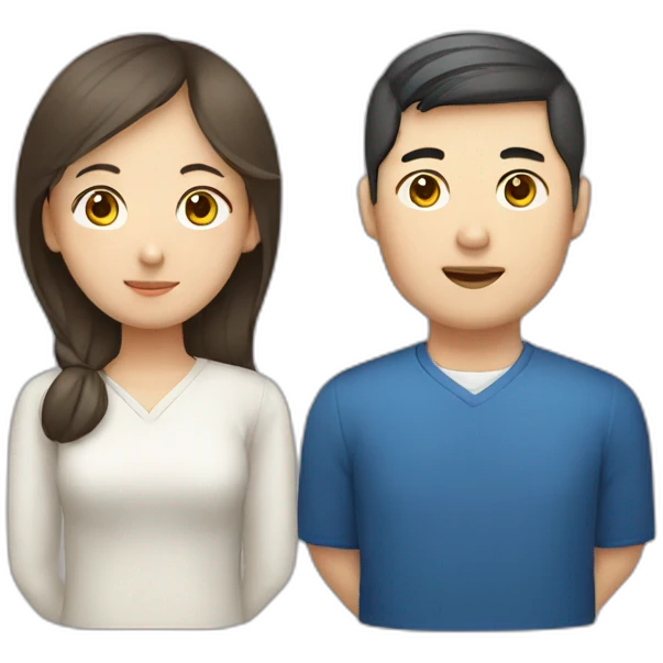 korean man and ukrainian woman emoji