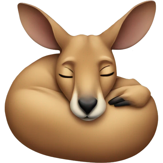 Kangaroo sleeping emoji