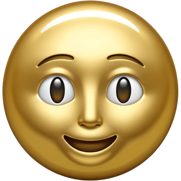 Create a luxury metallic “AY” emoji in gold chrome finish with realistic reflections, smooth 3D depth, and a subtle shadow. Transparent background. emoji