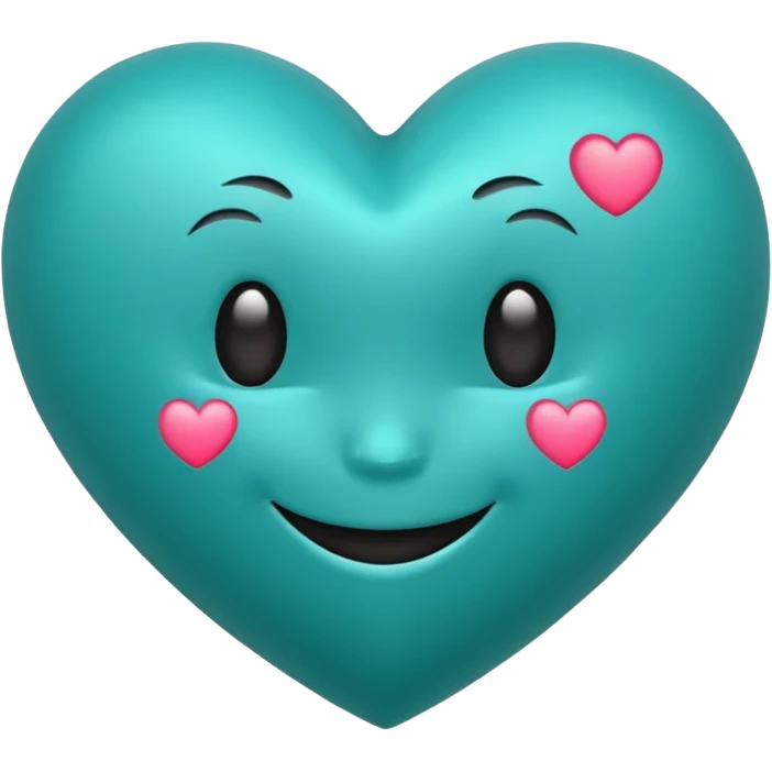 teal heart with smile emoji
