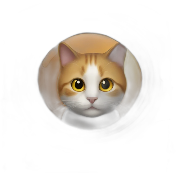 a cat in a rocket window emoji