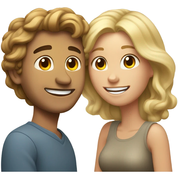 White male Love blonde woman  emoji