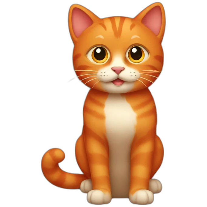 Red cat emoji
