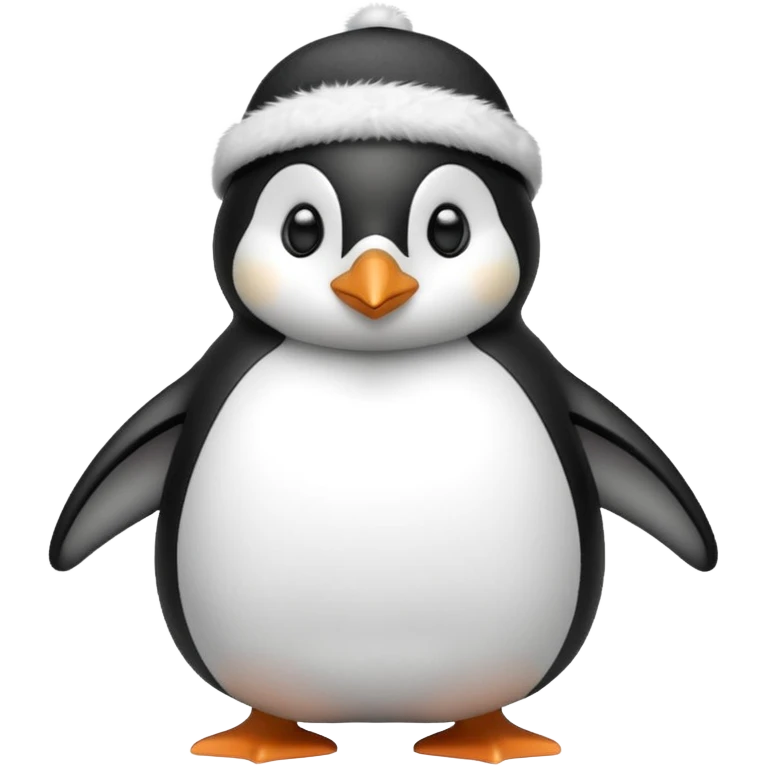 Penguin wearing a hat emoji