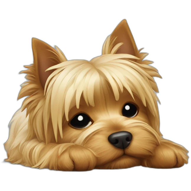 Sleeping Yorkshire Terrier  emoji