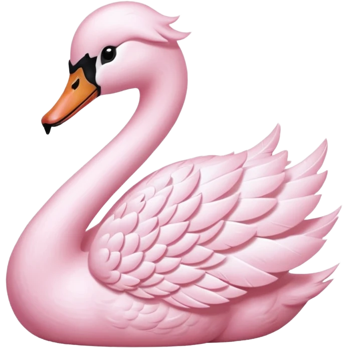 pastel pink swan emoji