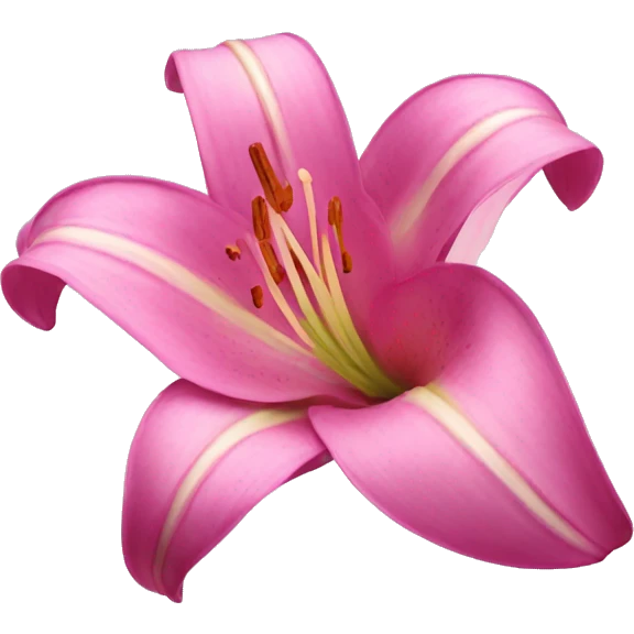 Pink lilly flower emoji