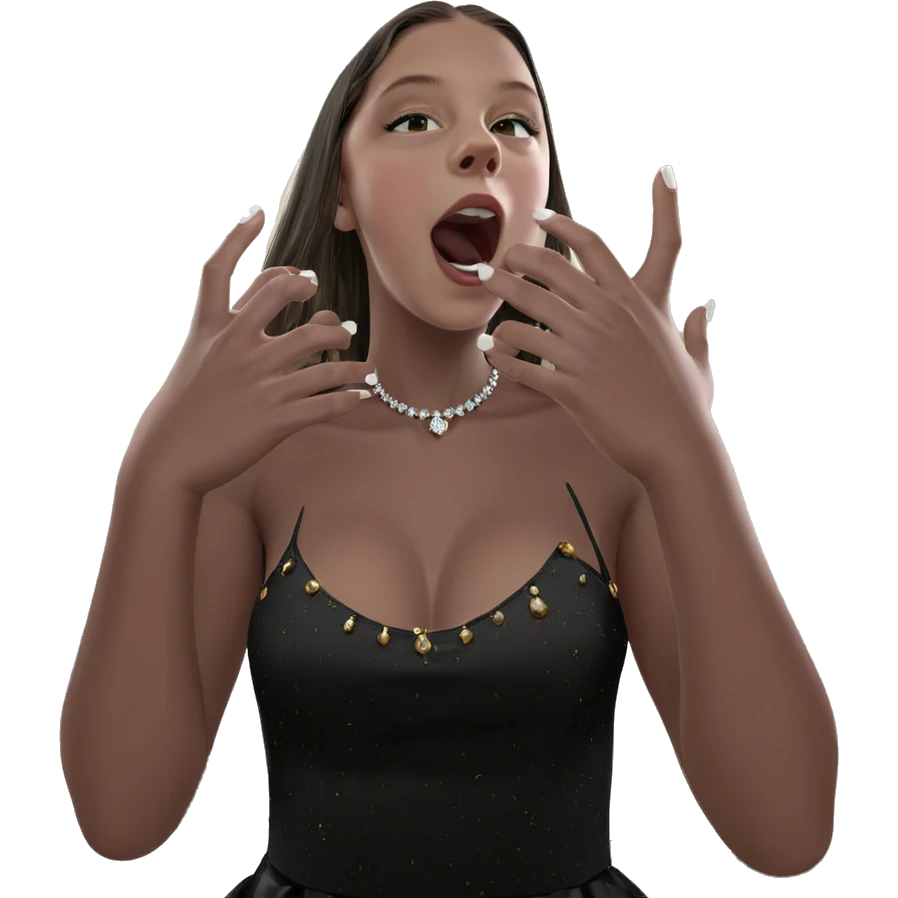 elegant girl in jewelry dress emoji