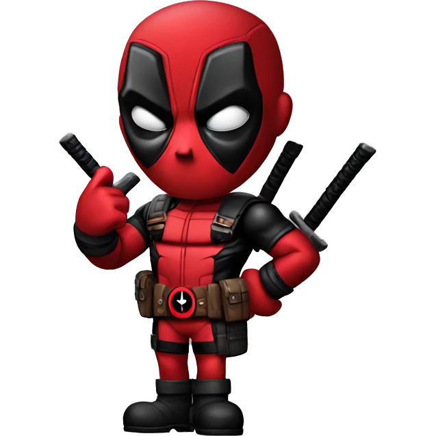 deadpool with middle finger  emoji