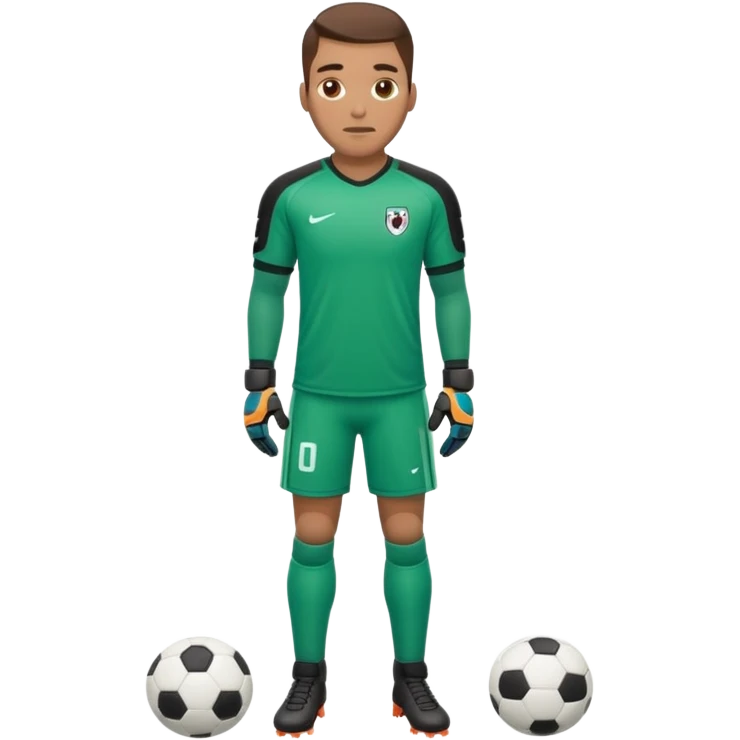 soccer goalkeeper full body and football boots emoji