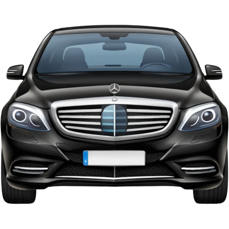 Crée-moi un emoji de Mercedes classe S sur le côté en noir emoji