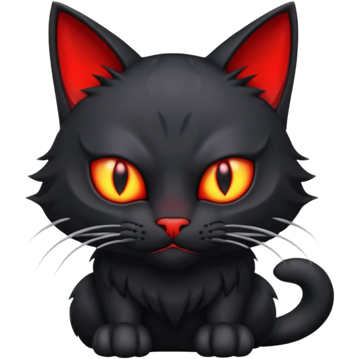 A 3D demoniac cat emoji