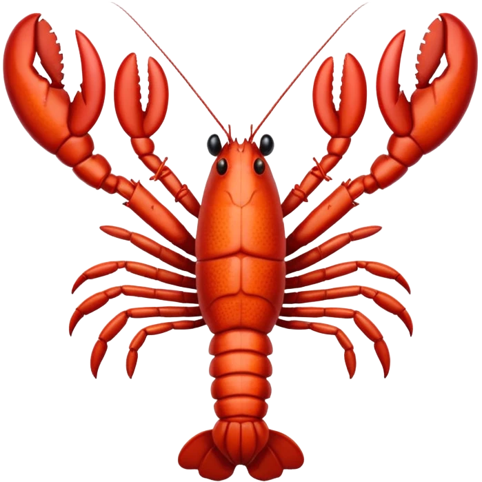 White and black lobster  emoji
