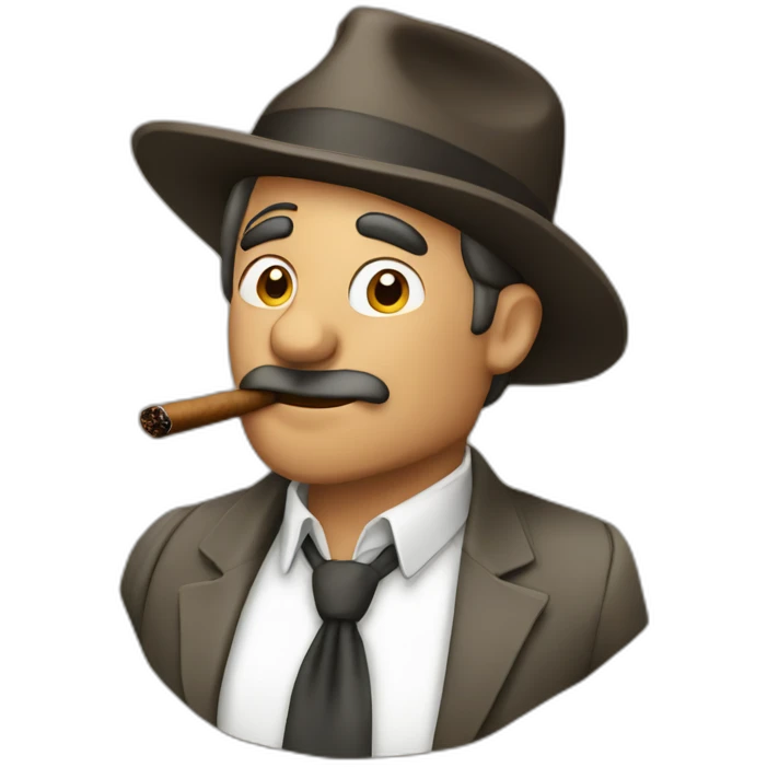 Man smoking cigar emoji