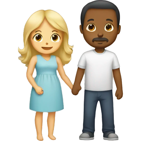 newborn with blond mother, brown father, black cocker emoji