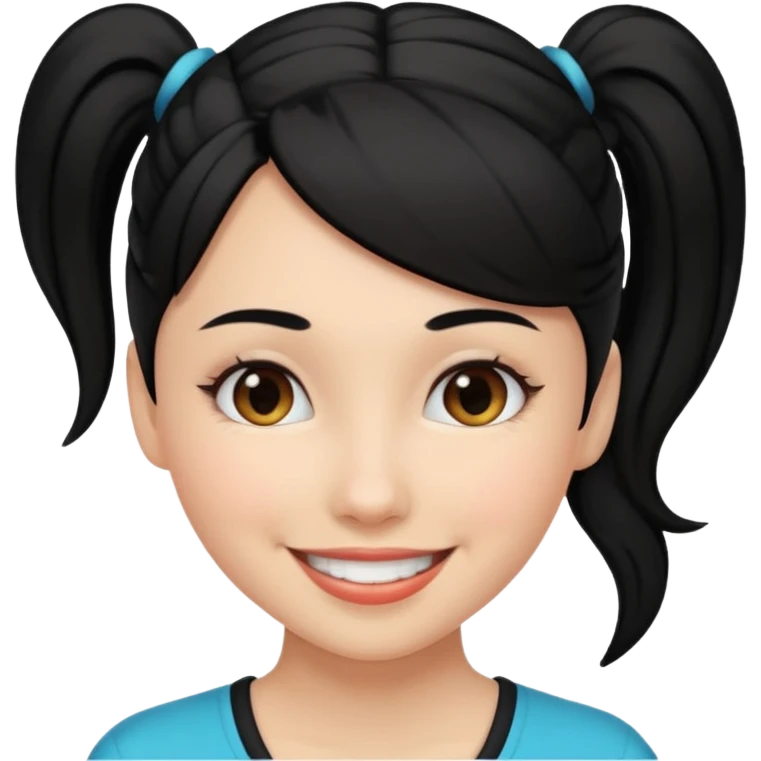 woman with black ponytail emoji