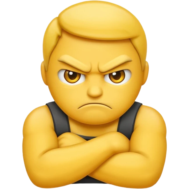 angry emoji crossing arms emoji
