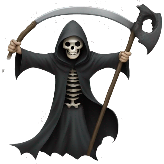 Grimm reaper with adhd emoji