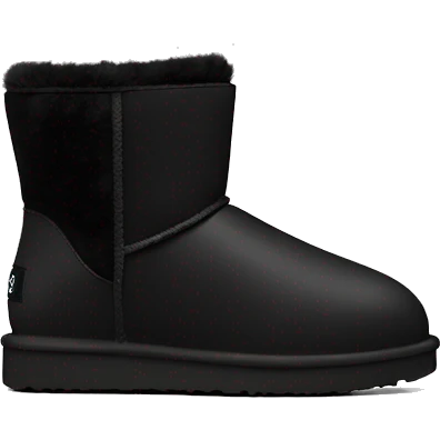Ugg mini boot black with black fur emoji