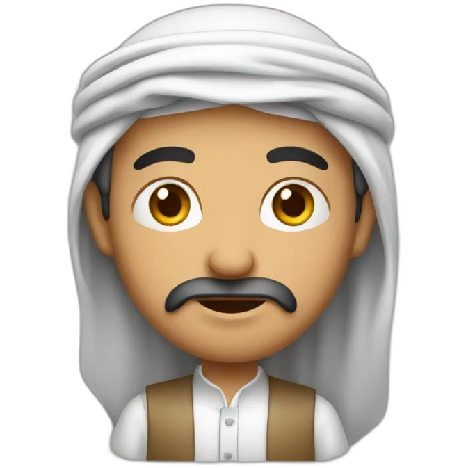 Arab man felling bored emoji