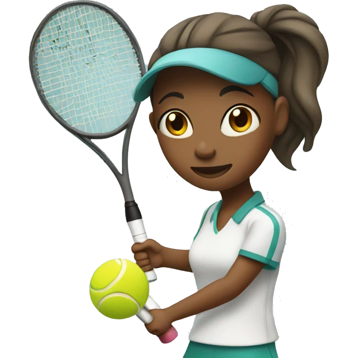 Girl playing tennis emoji
