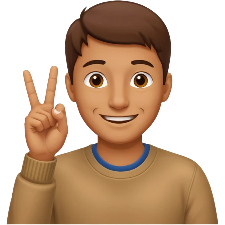 Un hombre introduciendo la nariz entre los dedos mientras hacen gesto de Ok emoji