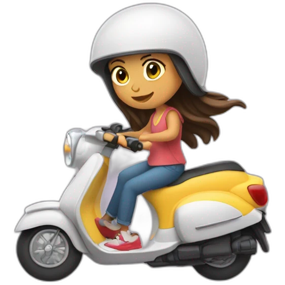 Fille dabe en scooter emoji
