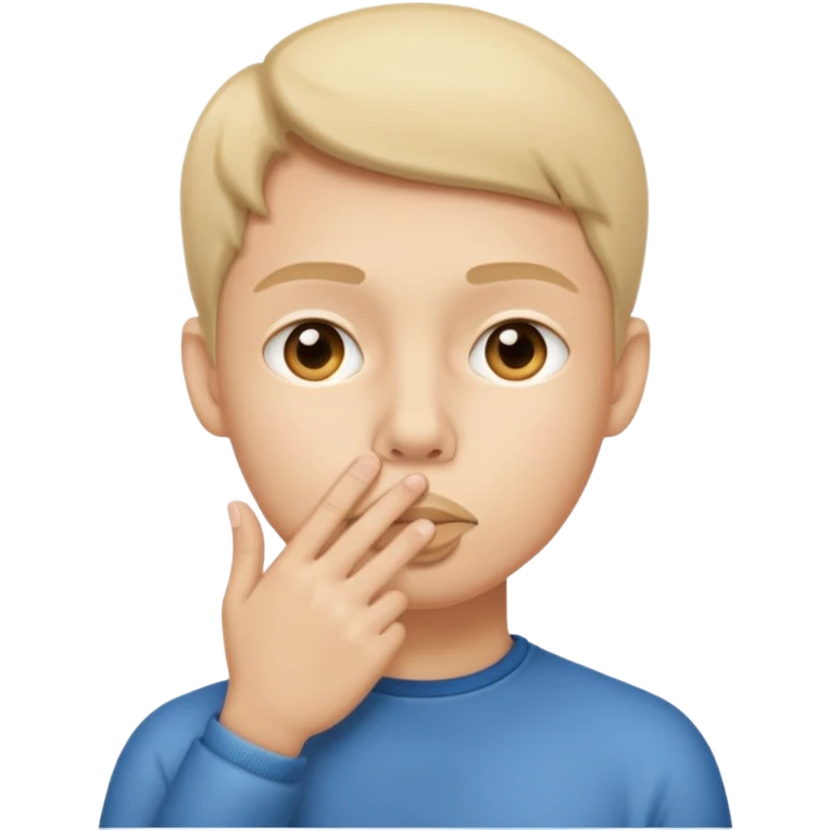 Silent face, shushing emoji