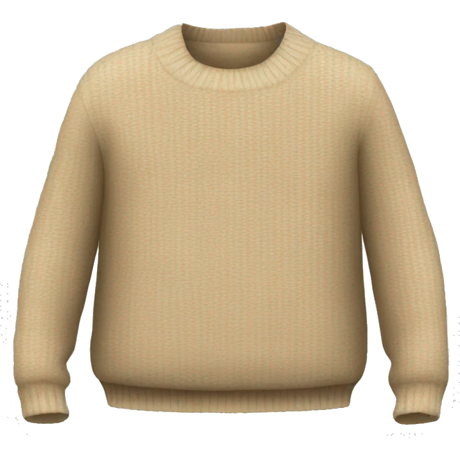 beige sweater with no prints emoji