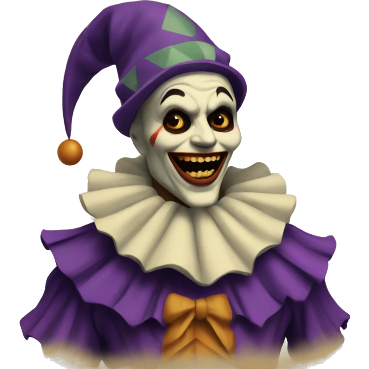 vintage scary jester  emoji