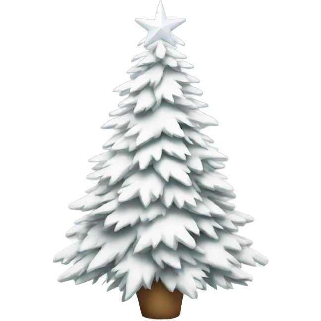 white christmas tree emoji