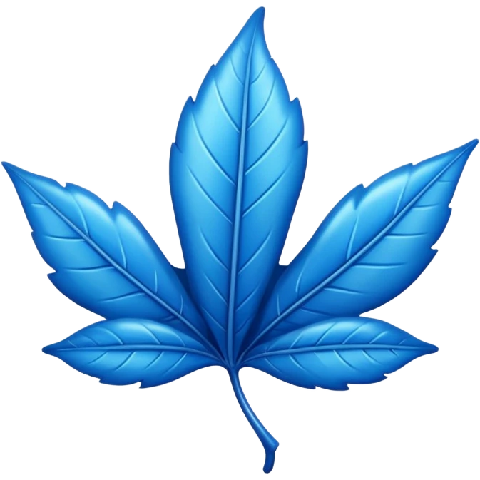 blue leaf emoji