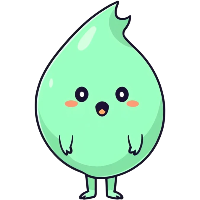 a fart, cartoonish sticker style emoji