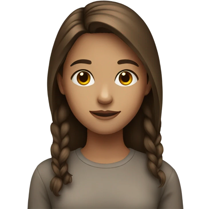 Girl with brown hair emoji