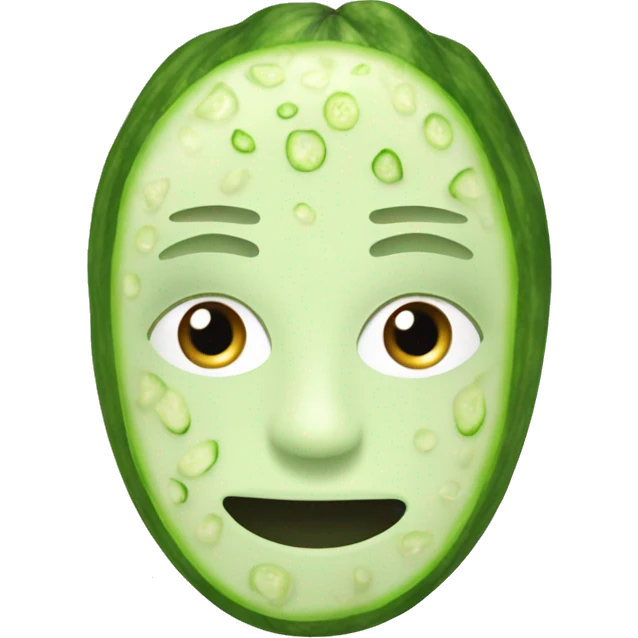 Cucumber Face mask  emoji