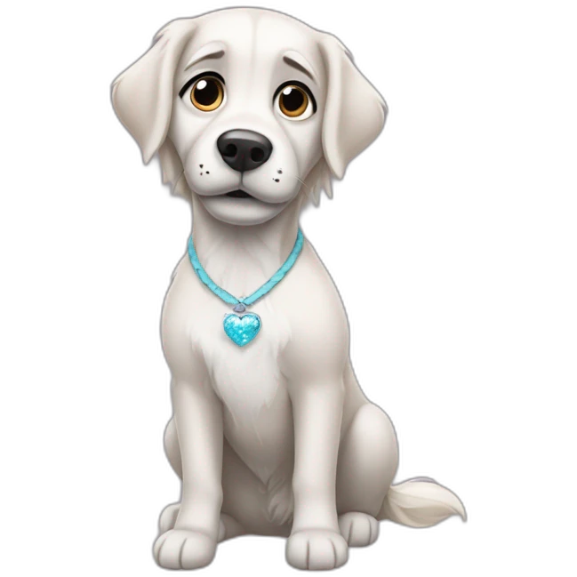 Elsa in a dog emoji
