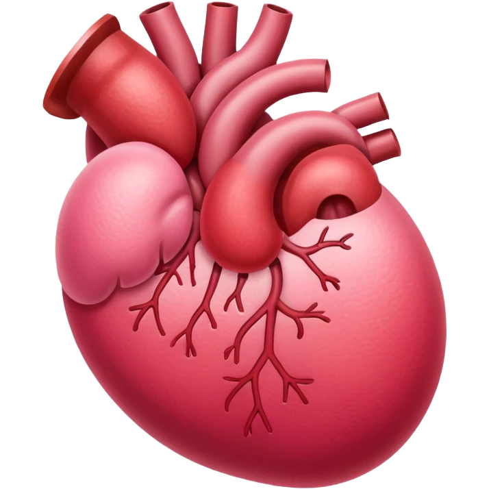 kidney, simple, red and pink colors emoji