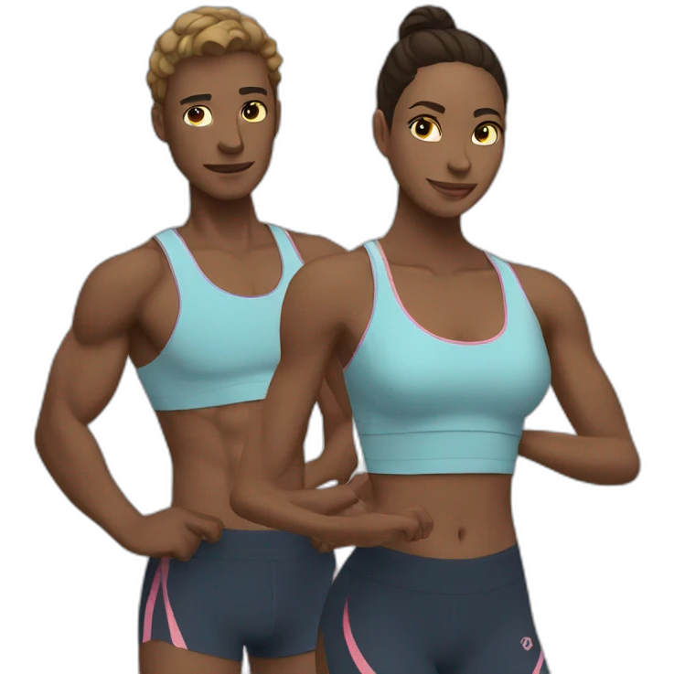 couple training together emoji
