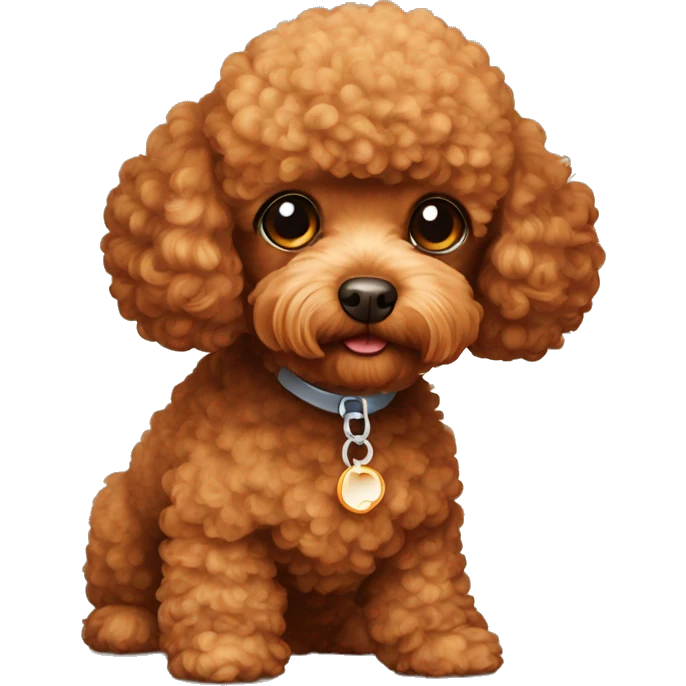 orange brown toy poodle emoji
